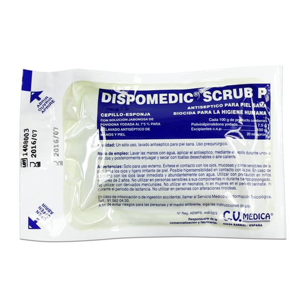 Spazzola chirurgica con iodio povidone